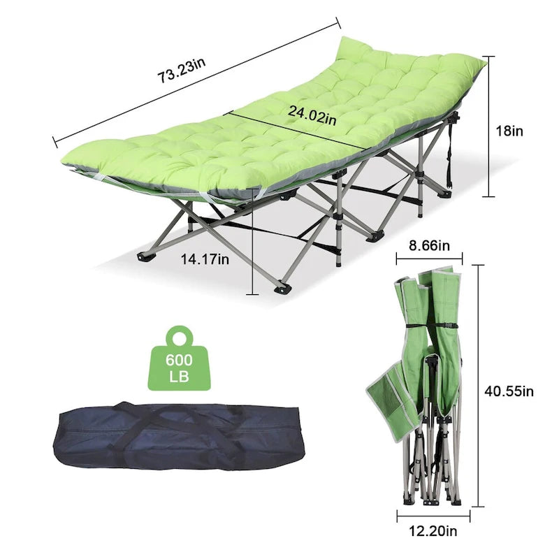 Lit de camp portable avec matelas