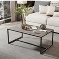 Table basse rectangulaire Table en pierre frittée pour salon ou bureau - 100x60x43 cm