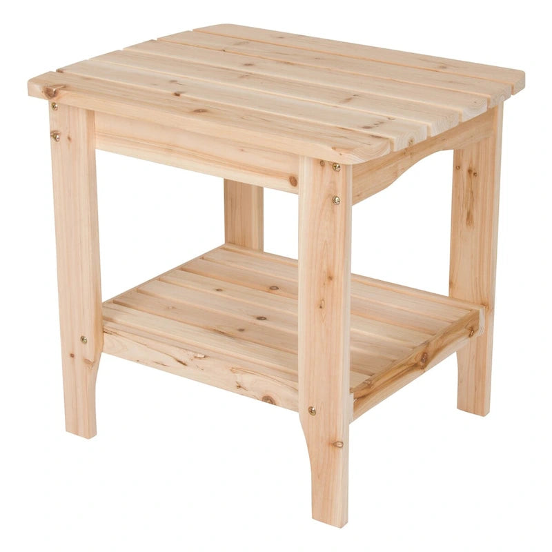 Table d'appoint d'extérieur Adirondack Laguna 24 en bois massif naturel