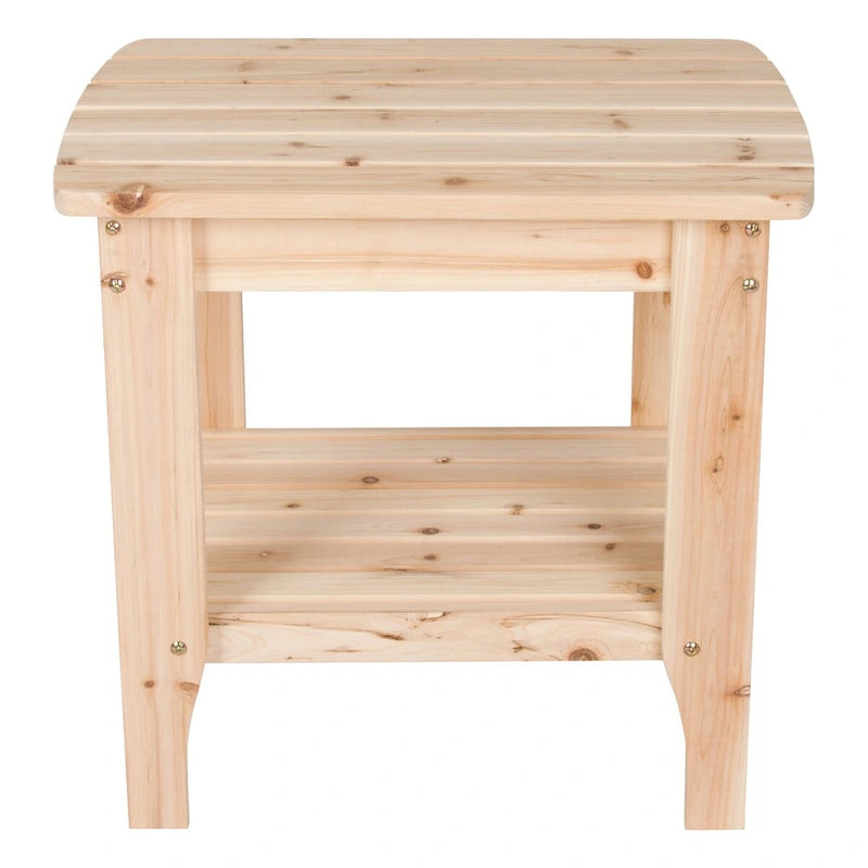 Table d'appoint d'extérieur Adirondack Laguna 24 en bois massif naturel