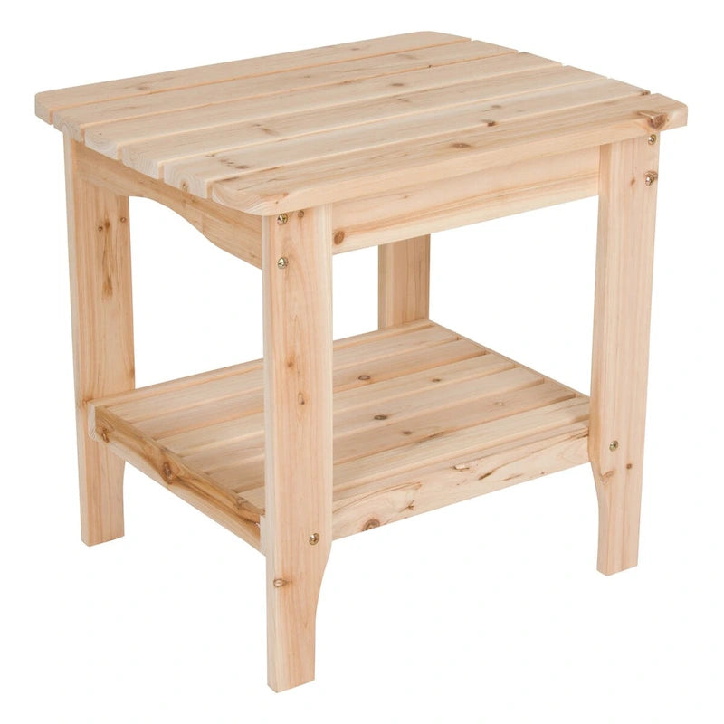 Table d'appoint d'extérieur Adirondack Laguna 24 en bois massif naturel