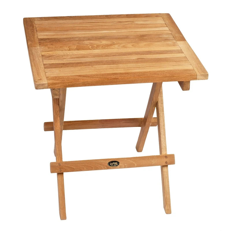 Table d'appoint pliante en teck - Carrée 50 cm