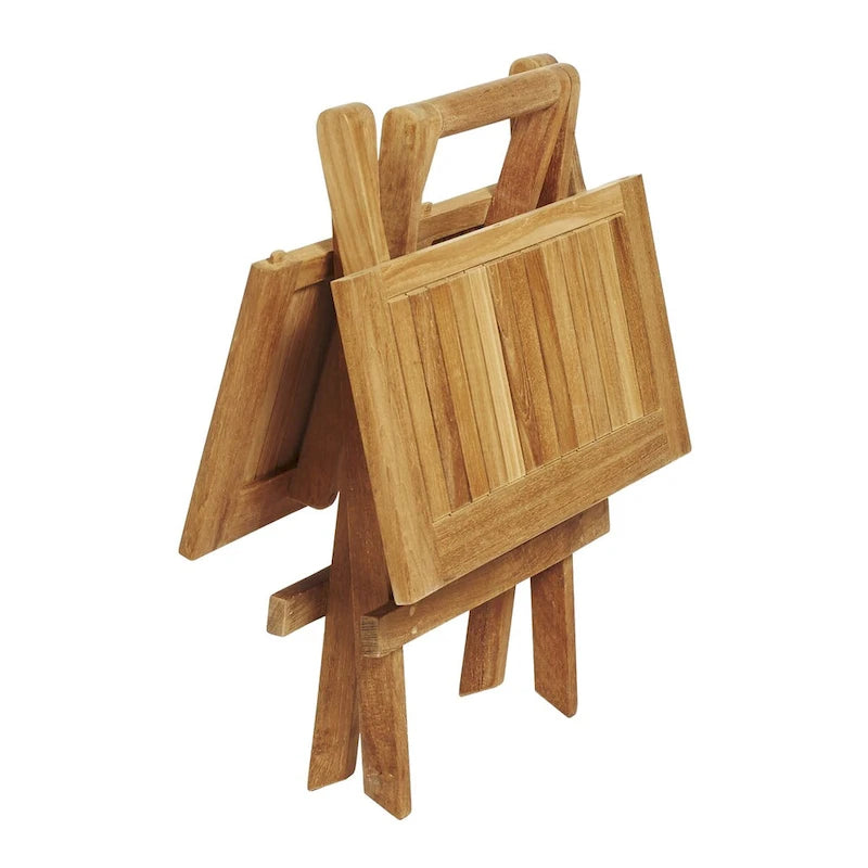 Table d'appoint pliante en teck - Carrée 50 cm