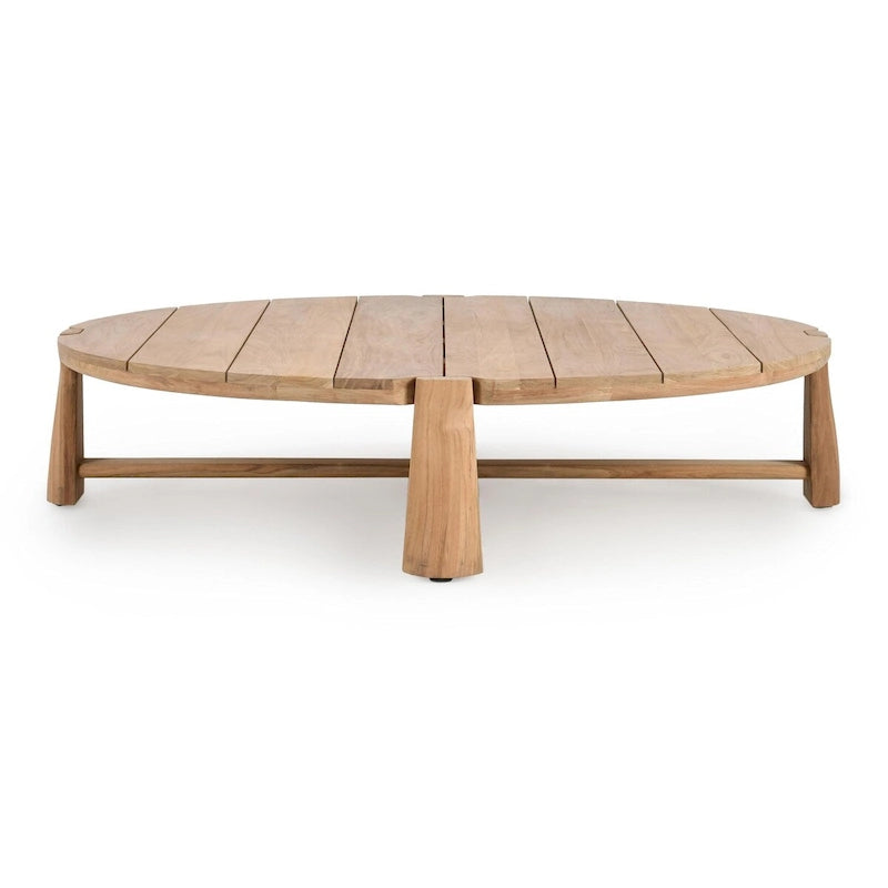 Table basse ronde d'extérieur Aston 65 Classic Home, finition naturelle