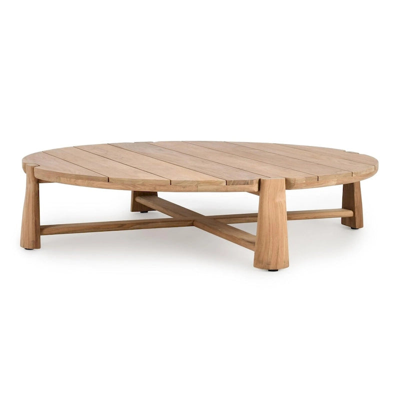 Table basse ronde d'extérieur Aston 65 Classic Home, finition naturelle