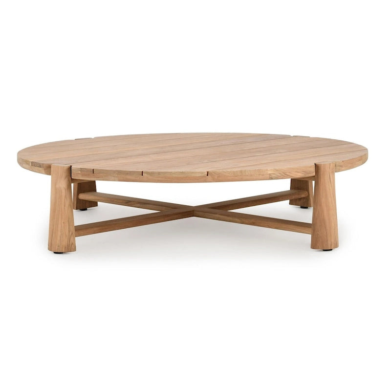 Table basse ronde d'extérieur Aston 65 Classic Home, finition naturelle
