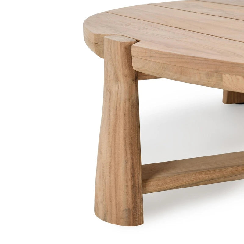 Table basse ronde d'extérieur Aston 65 Classic Home, finition naturelle
