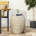 Table d'appoint d'extérieur en béton léger par Christopher Knight Home