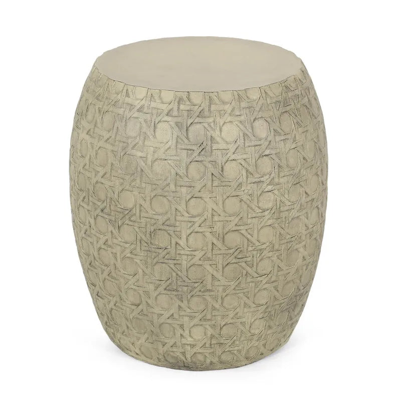 Table d'appoint d'extérieur en béton léger par Christopher Knight Home