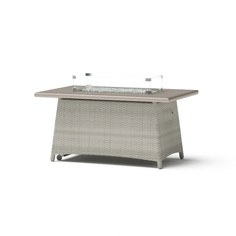 Portofino Comfort – Ensemble de 17 pièces d'extérieur Sunbrella pour salon de jardin et repas avec table brasero