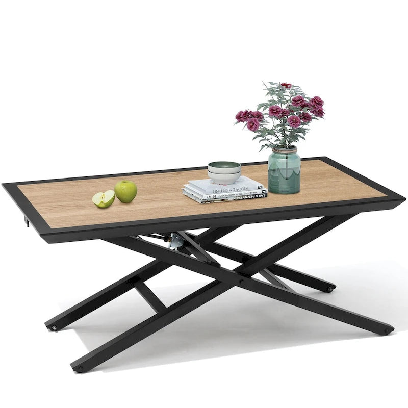 Table de jardin en aluminium réglable en hauteur