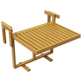 Table de balcon suspendue pliable, table/bureau suspendu, table de bar en bois réglable sur 4 hauteurs pour servir des repas, étudier, gain de place