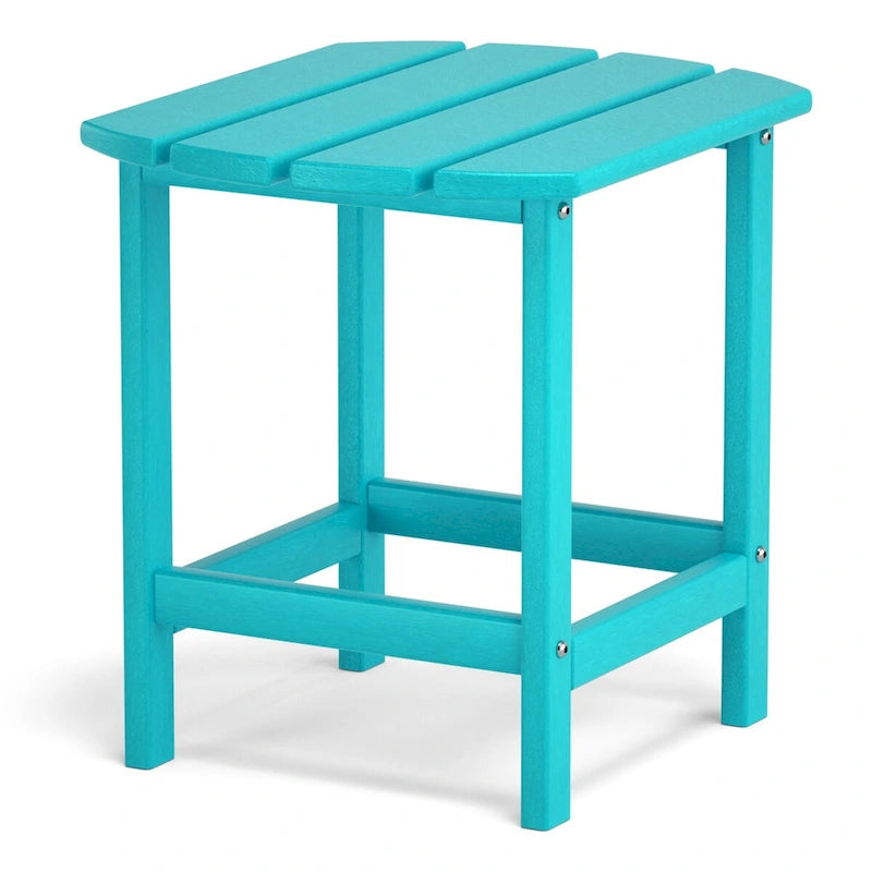Adirondack Outdoor Side Table, Weather Resistant HDPE Plastic End Tables