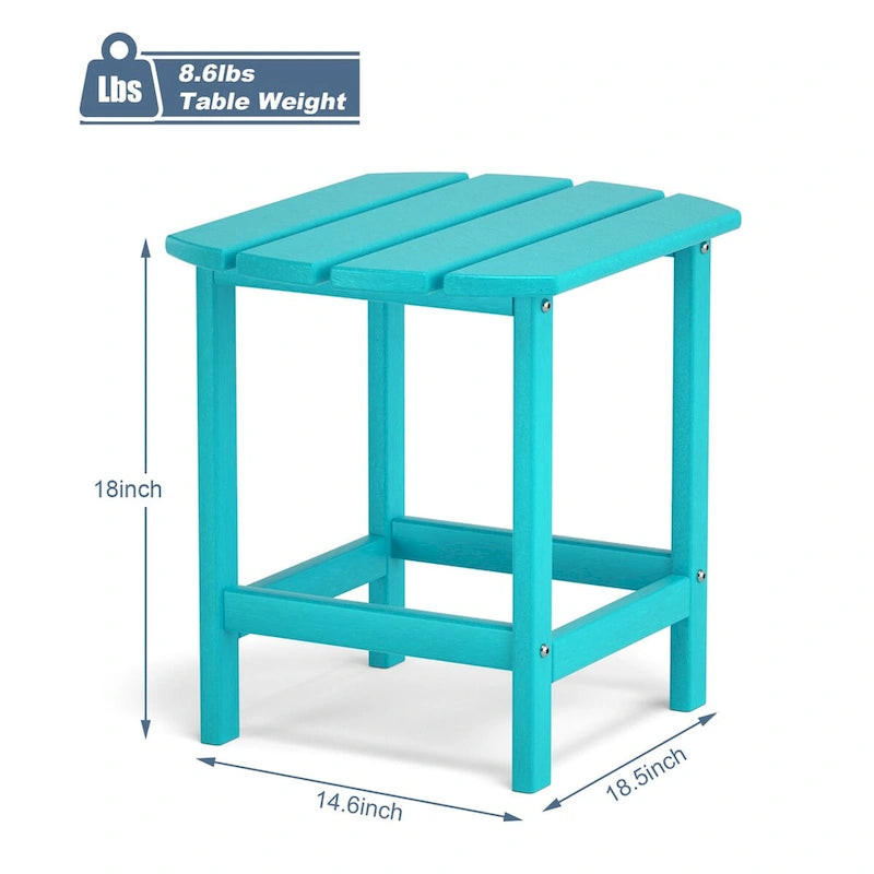 Table d'appoint d'extérieur Adirondack, Tables d'appoint en plastique PEHD résistant aux intempéries