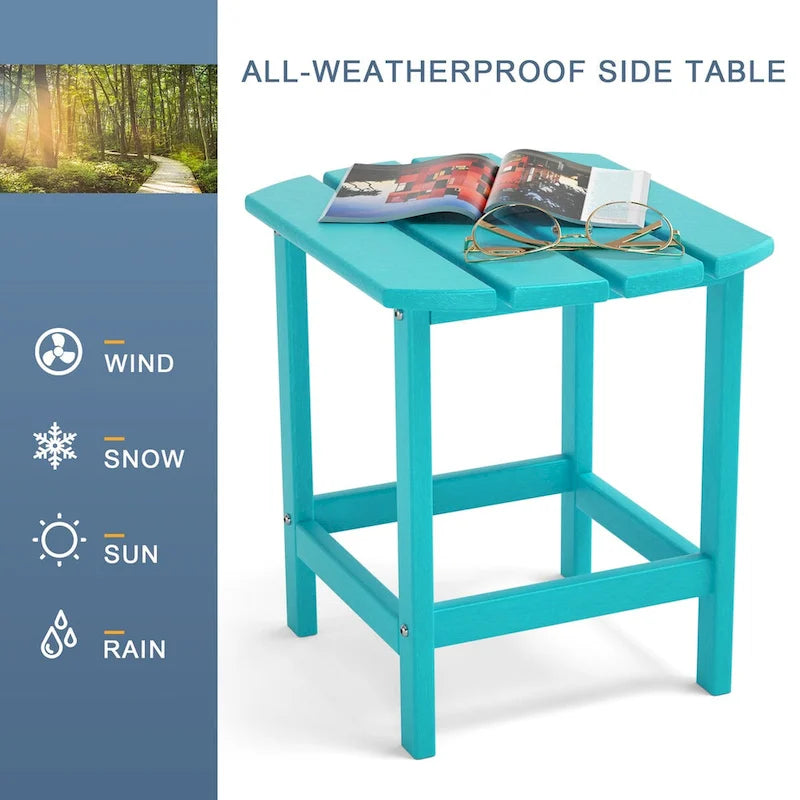 Table d'appoint d'extérieur Adirondack, Tables d'appoint en plastique PEHD résistant aux intempéries