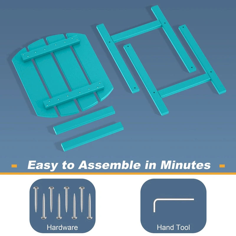 Table d'appoint d'extérieur Adirondack, Tables d'appoint en plastique PEHD résistant aux intempéries