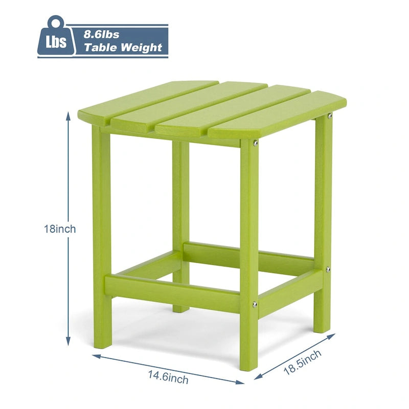 Table d'appoint d'extérieur Adirondack, Tables d'appoint en plastique PEHD résistant aux intempéries