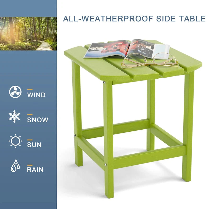 Table d'appoint d'extérieur Adirondack, Tables d'appoint en plastique PEHD résistant aux intempéries