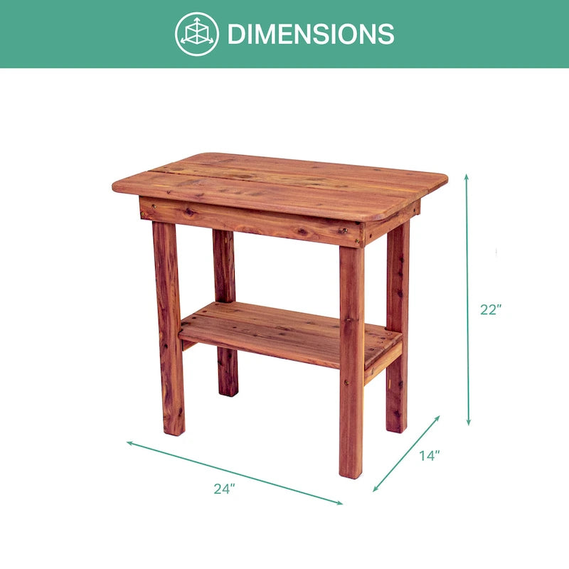 Table d'appoint rectangulaire en cèdre American Furniture Classics modèle MM115