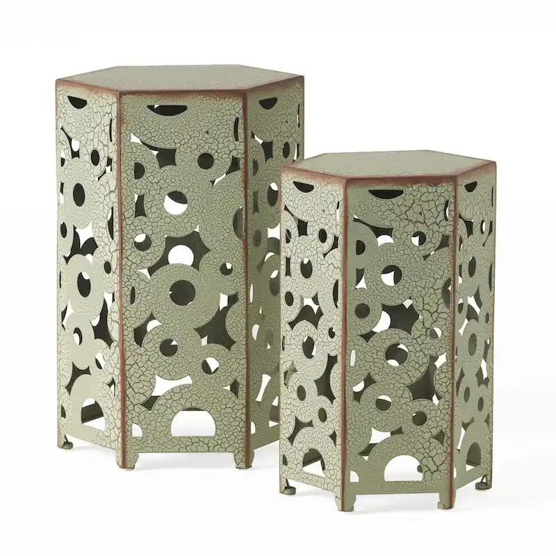 SELVA ACCENT TABLE table d'appoint bout de canapé lot de 2