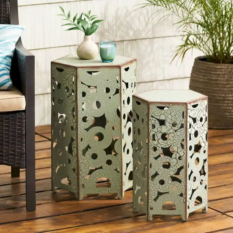 SELVA ACCENT TABLE table d'appoint bout de canapé lot de 2