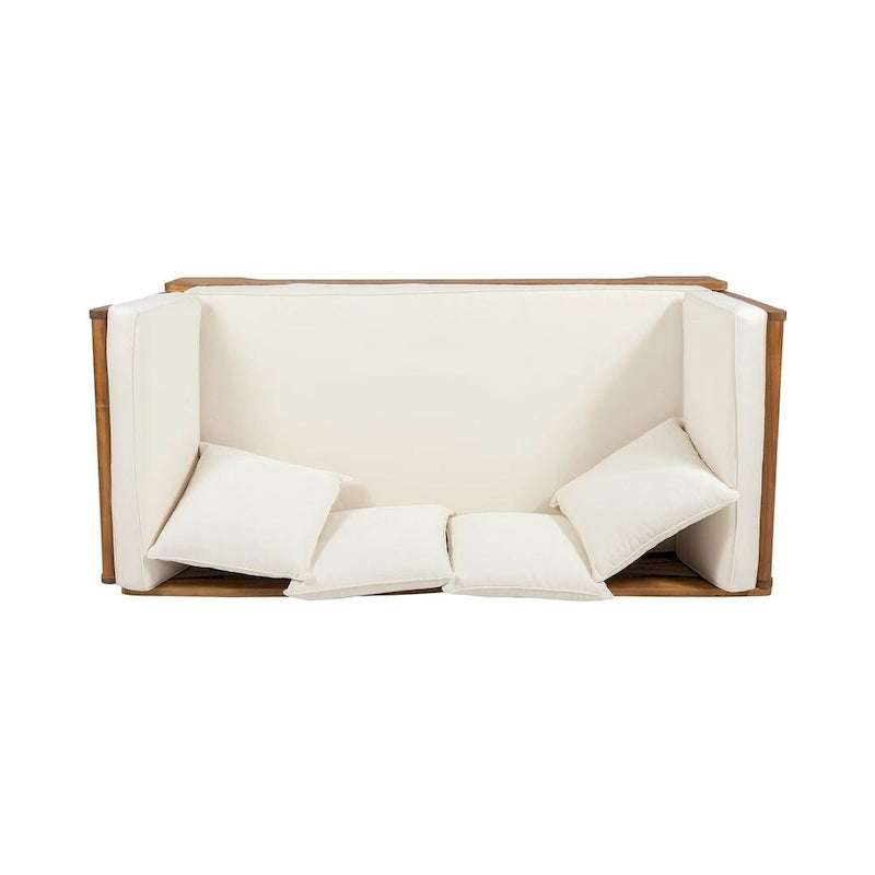 Lit de repos d'extérieur en bois d'acacia extensible par Christopher Knight Home