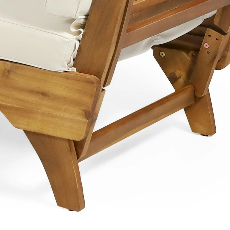 Lit de repos d'extérieur en bois d'acacia extensible par Christopher Knight Home