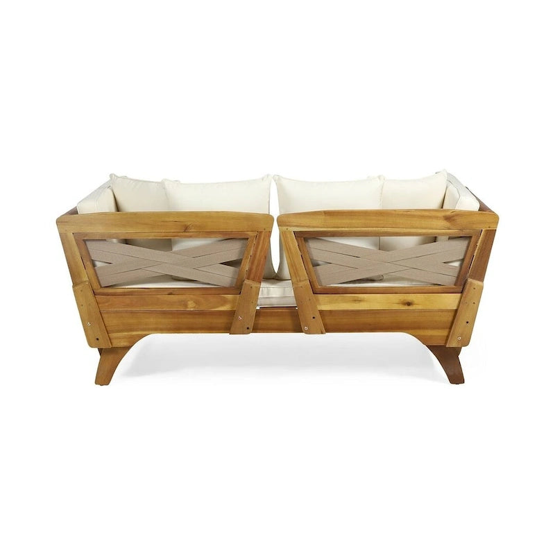 Lit de repos d'extérieur en bois d'acacia extensible par Christopher Knight Home