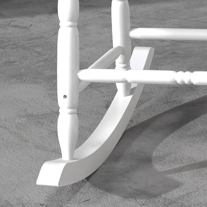 Chaise à bascule d'extérieur en bois avec dossier haut