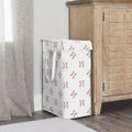 Panier à linge pliable pour garçon avec poignées, imprimé baseball rouge et blanc