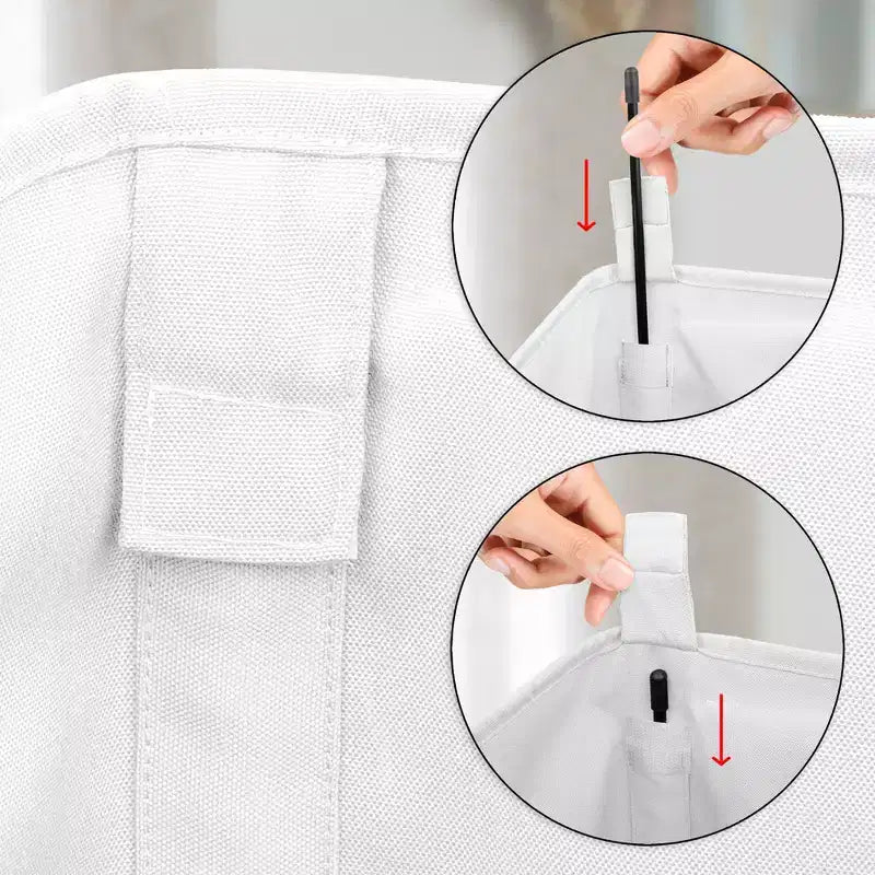 Panier à linge pliable pour garçon avec poignées, imprimé baseball rouge et blanc