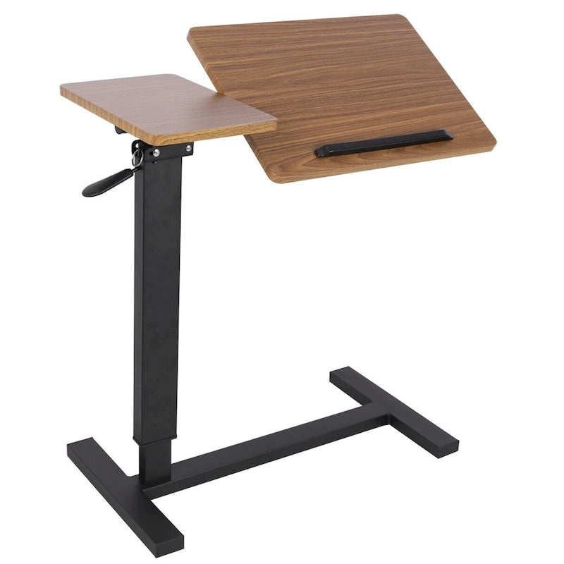 Table de lit mobile réglable avec roulettes dissimulées