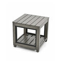 Table d'appoint de patio en aluminium vieilli pour l'extérieur