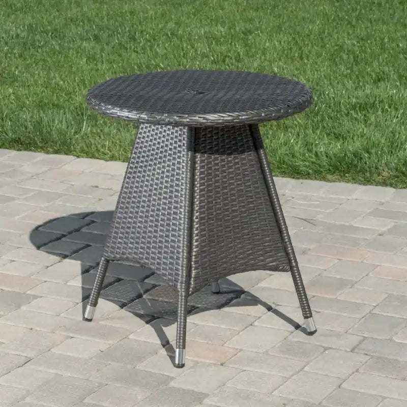 Table d'appoint de patio en rotin d'extérieur