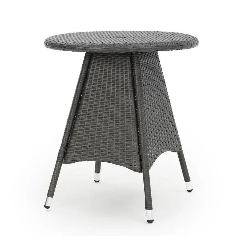 Table d'appoint de patio en rotin d'extérieur