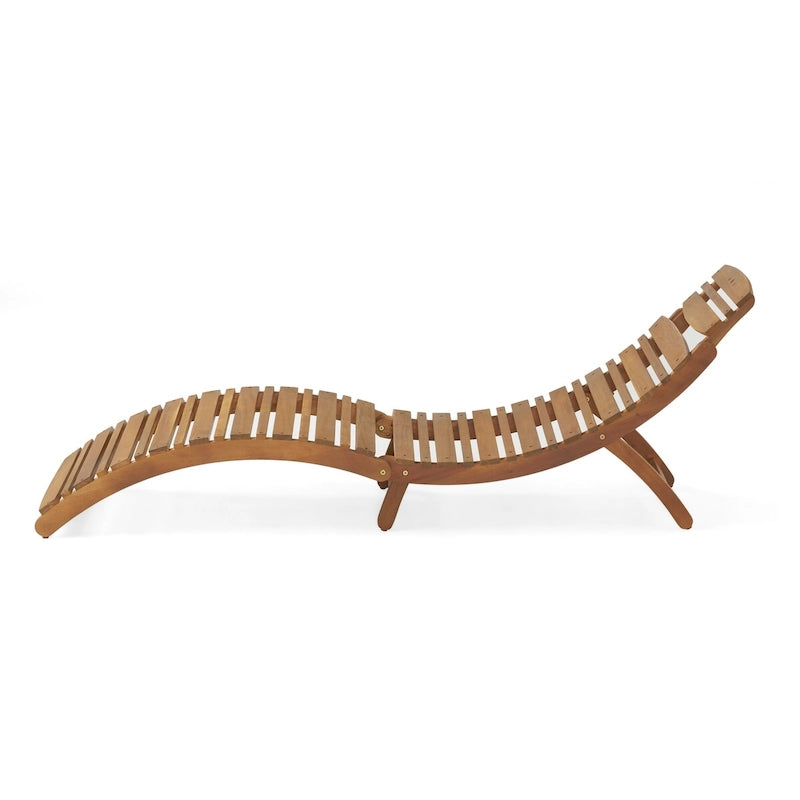 Chaise longue pliable en bois