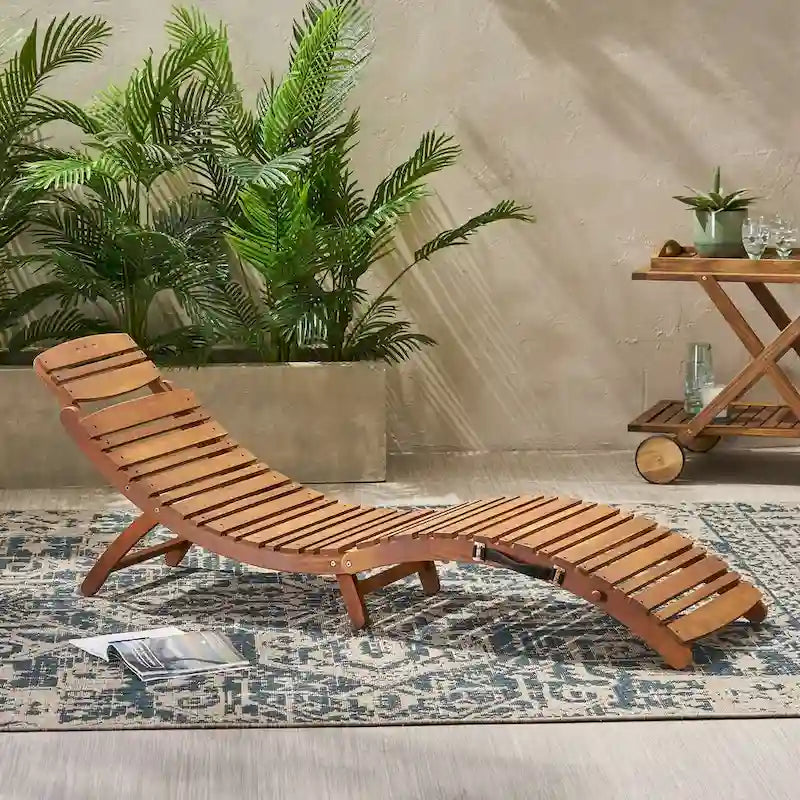 Wood FOLDABLE CHAISE LOUNGE