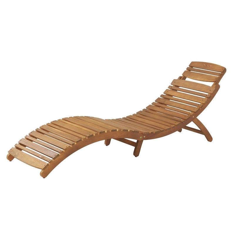 Chaise longue pliable en bois