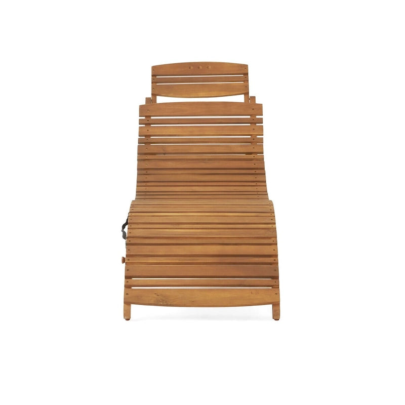 Chaise longue pliable en bois