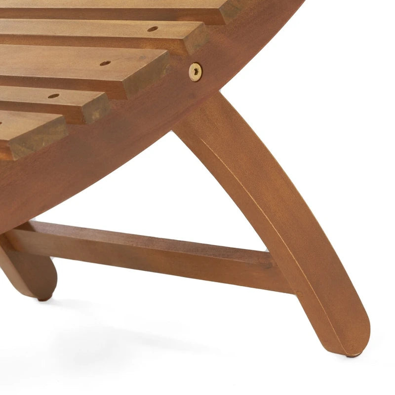 Chaise longue pliable en bois