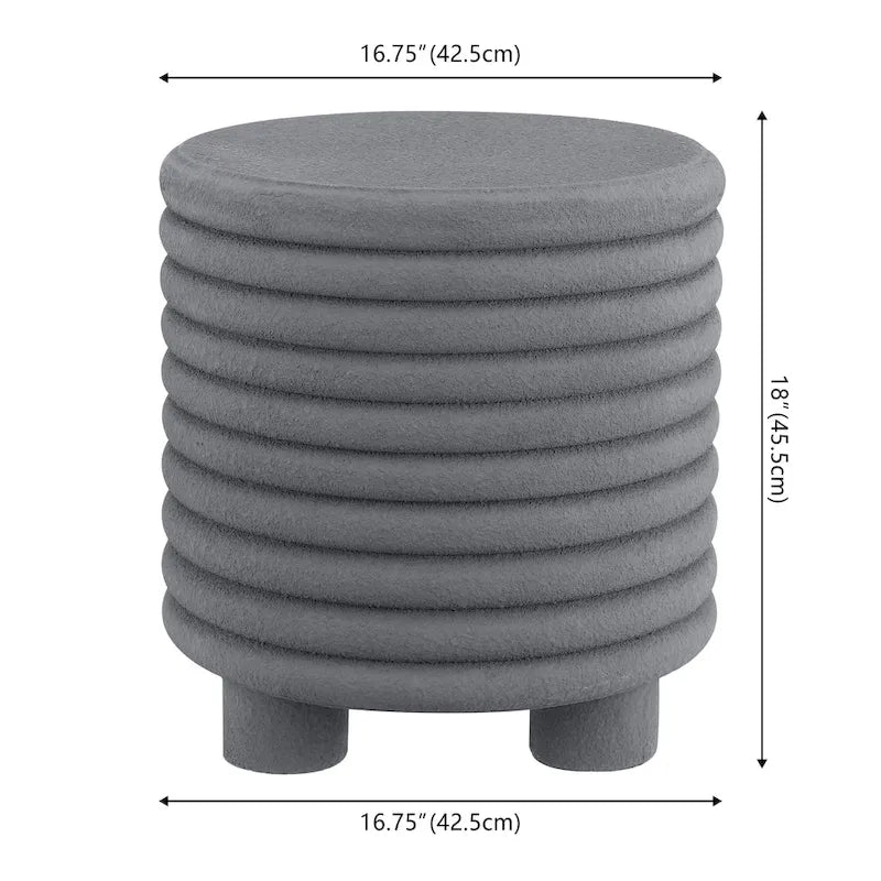 Hollie 18 Table d'appoint tambour minimaliste moderne à 3 pieds, par JONATHAN Y