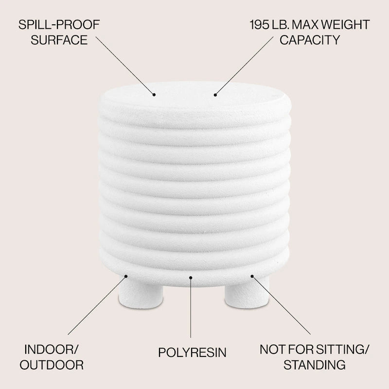Hollie 18 Table d'appoint tambour minimaliste moderne à 3 pieds, par JONATHAN Y