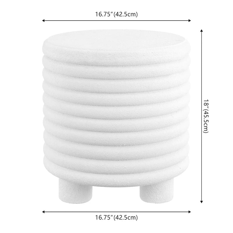 Hollie 18 Table d'appoint tambour minimaliste moderne à 3 pieds, par JONATHAN Y