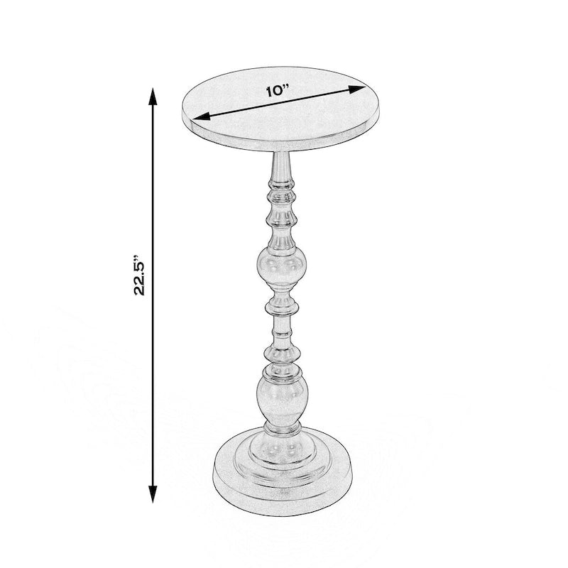 Table d'appoint Darien Outdoor ronde à piédestal