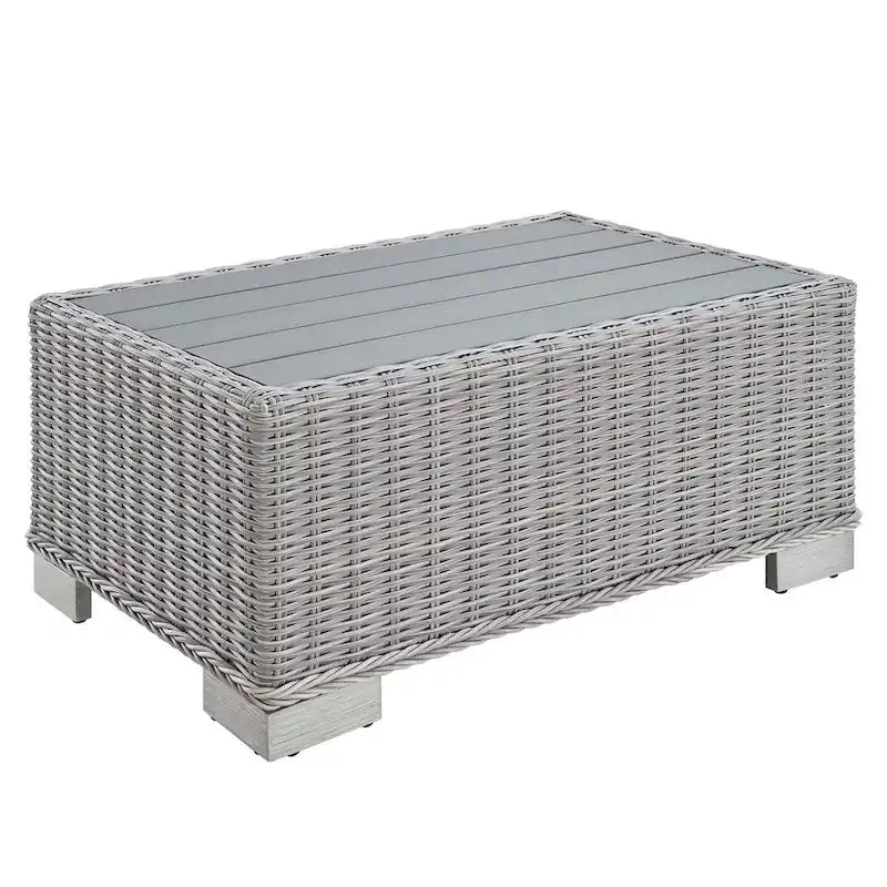 Table basse d'extérieur en rotin et osier Conway 32