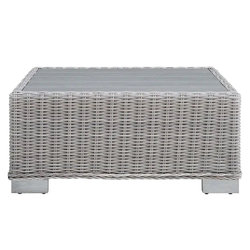Table basse d'extérieur en rotin et osier Conway 32