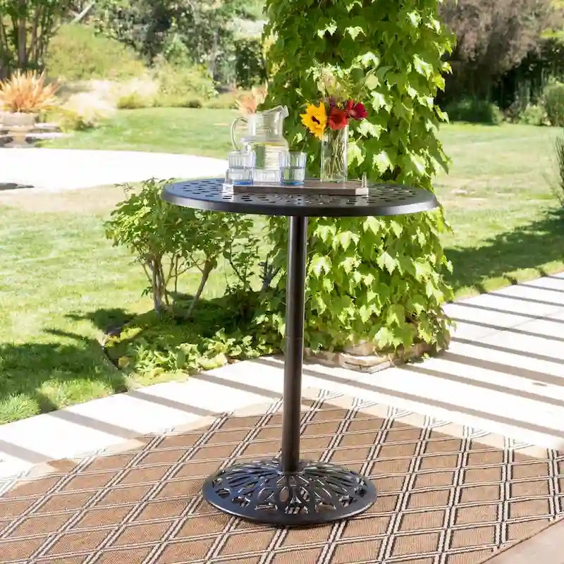 Table ronde d'extérieur en cuivre