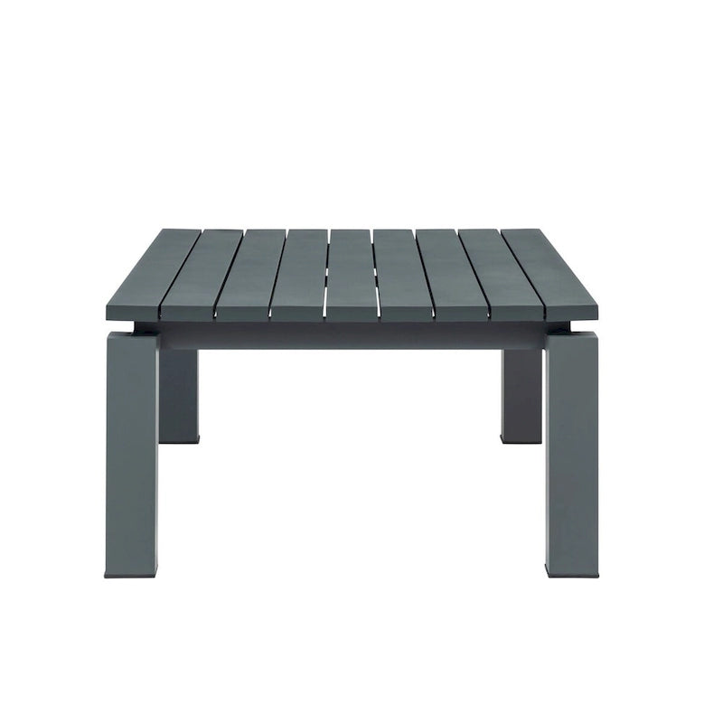 Table basse de jardin en aluminium Sardinia - Grise