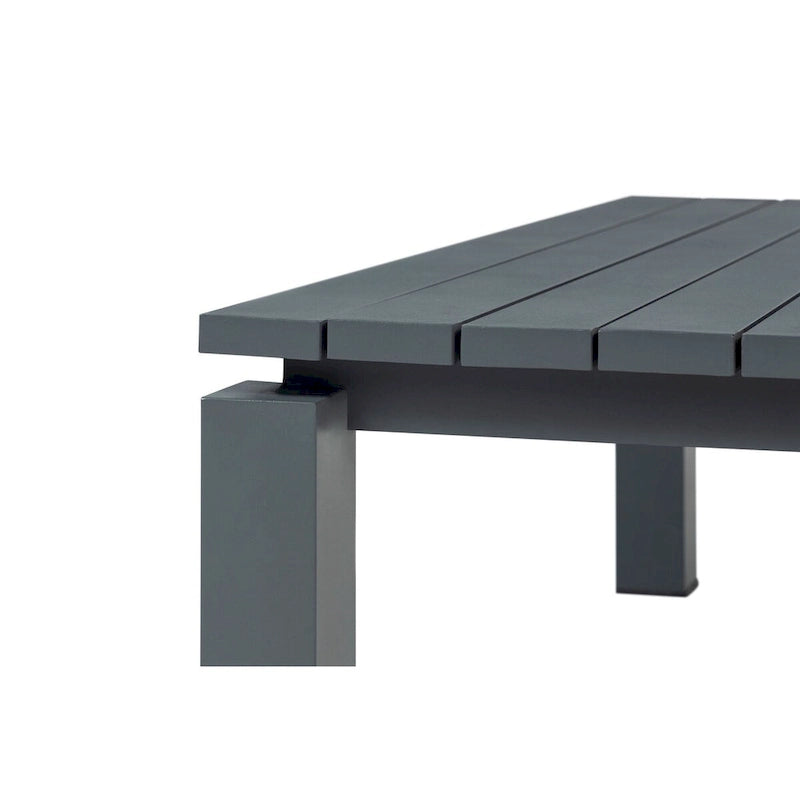 Table basse de jardin en aluminium Sardinia - Grise