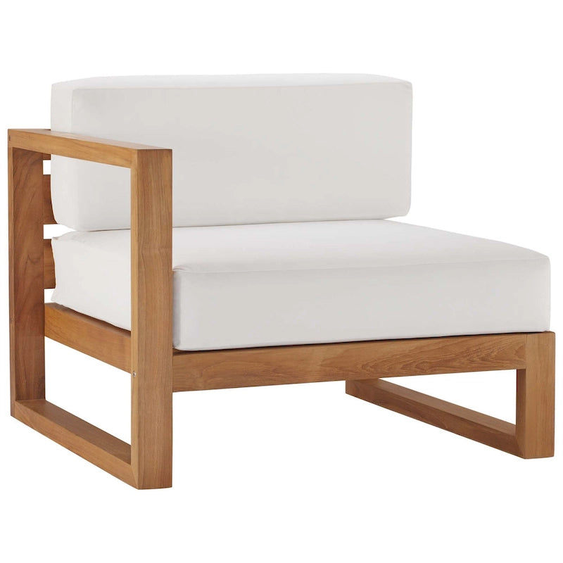 Causeuse sectionnelle 2 places en teck de jardin Upland